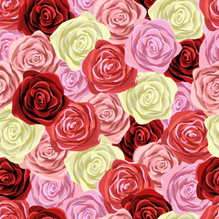 roses. seamless pattern