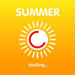 Summer is loading. Vector illustration. Eps 10