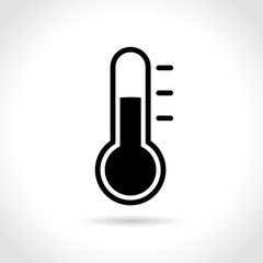 thermometer icon on white background