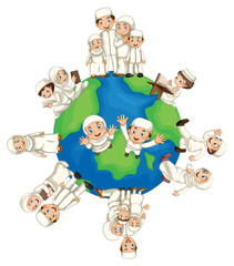 Muslim people around the world