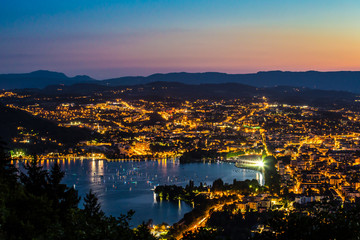 Fototapeta premium Annecy vu du ciel