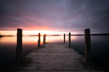 Fototapeta na wymiar Sunrise pier NZ 4