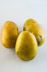potatoes isolated on white background