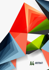 Fototapeta premium Vector low poly style 3d triangle line