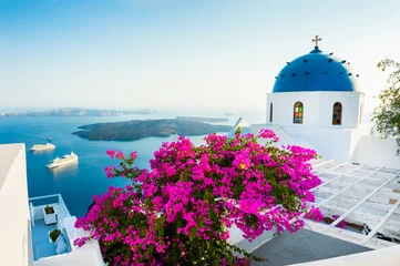 Poster White architecture on Santorini island, Greece. © smallredgirl