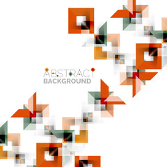 Modern square geometric pattern design on white