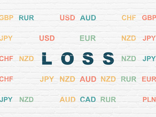 Finance concept: Loss on wall background