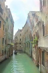Fototapeta na wymiar Gondola a Venezia, Italia