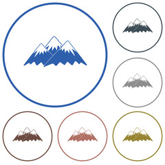 Mountain icon. Vector concept illustration