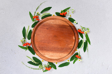 Floral pattern made of wildflowers and rowan © dominikab