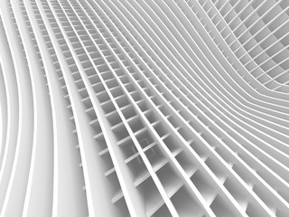 Futuristic Architecture Background With Stripe Pattern