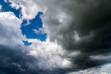 Dark clouds before rain storm. Natural background