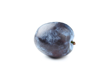 Tasty and ripe plum isolated on a white