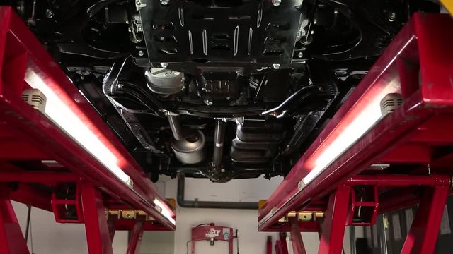 Beneath truck