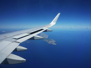 Fototapeta premium Flugzeug über Mallorca