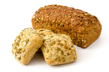 Kürbiskernbrot und -brötchen