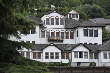 Typical architecture view in Gjirokaster, Albania
