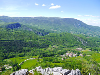 Paysage vue sur Bouvante - Drôme
