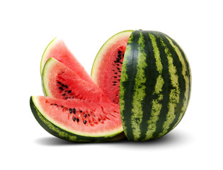  watermelon isolated on white background.
