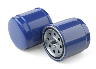 A set of new oil filters. Automobile spare part.