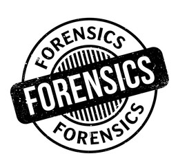 Forensics rubber stamp. Grunge design with dust scratches. Effects can be easily removed for a clean, crisp look. Color is easily changed.
