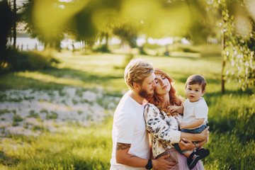 Obraz premium family in a park