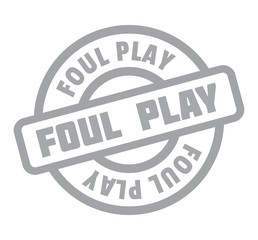 Foul Play rubber stamp. Grunge design with dust scratches. Effects can be easily removed for a clean, crisp look. Color is easily changed.