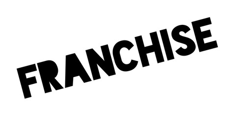 Franchise rubber stamp. Grunge design with dust scratches. Effects can be easily removed for a clean, crisp look. Color is easily changed.