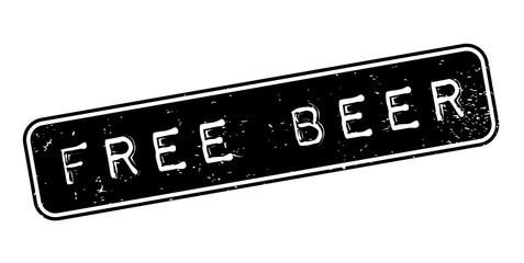 Free Beer rubber stamp. Grunge design with dust scratches. Effects can be easily removed for a clean, crisp look. Color is easily changed.
