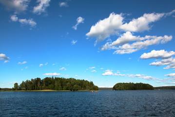 Obraz premium Plateliai lake islands