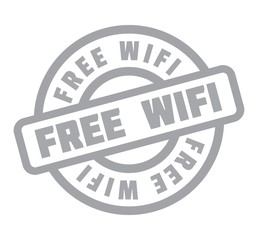Free Wifi rubber stamp. Grunge design with dust scratches. Effects can be easily removed for a clean, crisp look. Color is easily changed.