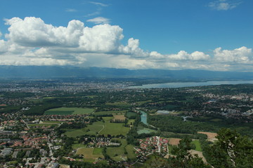 Obraz premium Geneva, from the Saleve