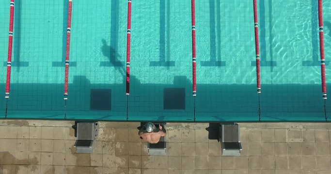 Swimmer in pool