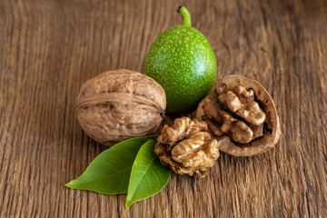 Young and old walnuts