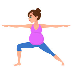Obraz na płótnie Canvas Young pregnancy woman meditation in yoga poses.