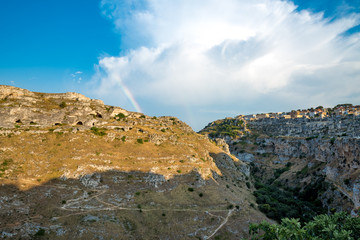 Fototapeta na wymiar Matera, landscape of Sasso Caveoso