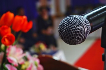 Microphone at the ceremony