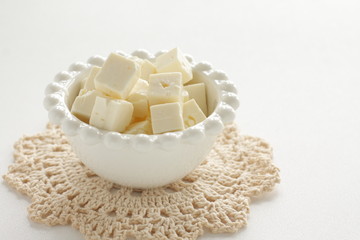cube cheese for prepared food image