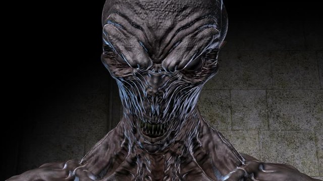 Digital 3D Animation of creepy Ghoul