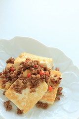 Chinese food, Pan fried tofu 