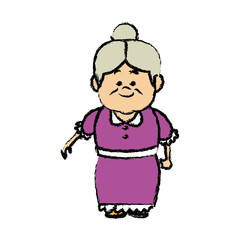 lovely grandmother old woman  image
