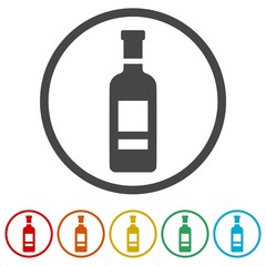 Bottle icons set - Vector Illustration 