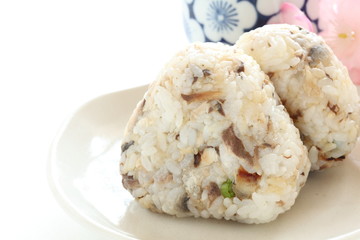 Japanese food, mackerel rice ball