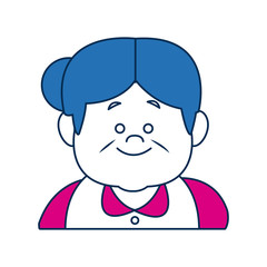 portrait of lovely grandmother old woman happy