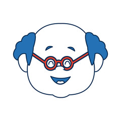 portrait happy grandfather man family person