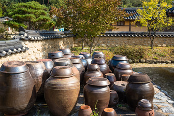 Korean traditional Jangdokdae in Korean traditional village.