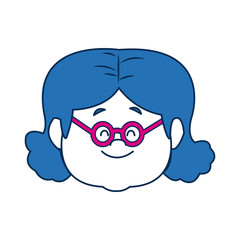 portrait of lovely grandmother old woman happy