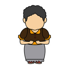 portrait of lovely grandmother old woman adult