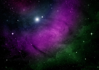 galaxy in a free space