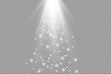light beam isolated on transparent background. Vector illustration